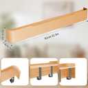 Wall Mounted Coat Rack with Shelf, Wooden Entryway Organizer with Hidden Metal Hooks for Hanging Coats Bags Keys, Modern Floating Shelf for Hallway Bathroom