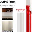 Raycity 2.3 in x20 FT Flexible Wall Guard & Edge Protector, White 90 Inside & Outside Corner Moulding Trim Caulk Strip, Peel and Stick molding Trim for Wall Edge, Ceiling, Countertop