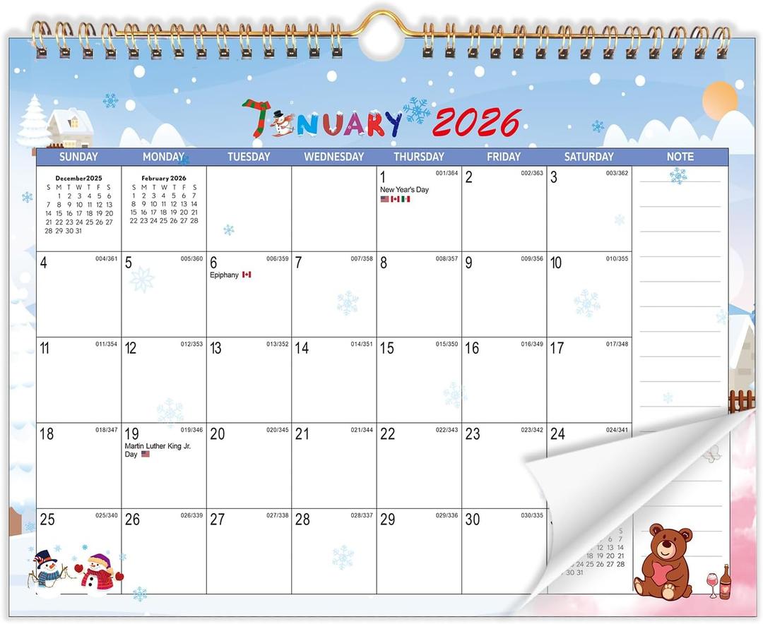 2026 Wall Calendar 18-Month Planner from January 2026 to June 2027, Stylish Monthly Planner for Home & Office Use