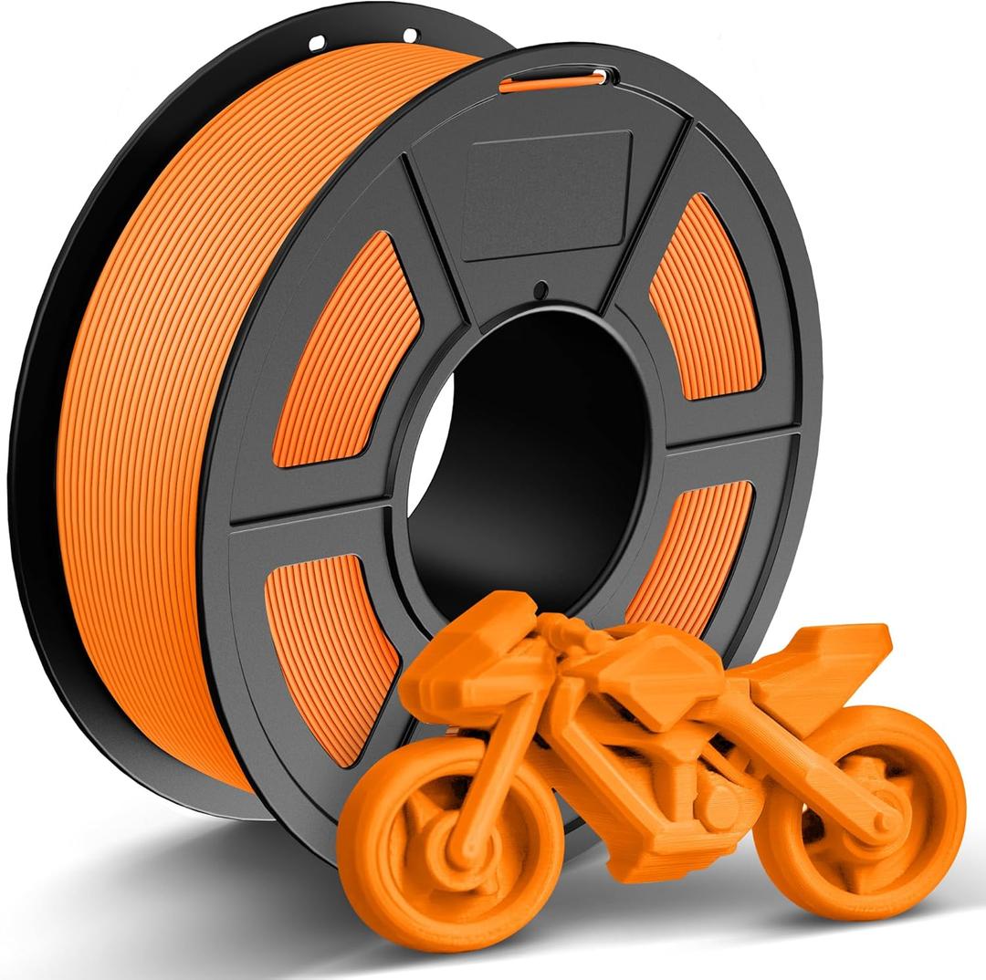 TECBEARS Rapid PETG Filament 1.75mmHigh Speed 50-600mm/s 3D Printer Filament, High Toughness Matte PETG, Orange 1KG