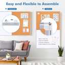 Magnetic White Board and Cork Board Combo, 48 X 36 inches Whiteboard Bulletin Combination Board, Wall Mounted Dry Erase Message Board for Home, School and Office