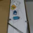 MITIME Floating Shelves Set of 3 Rustic Solid Wood Floating Shelf Wall Storage Shelves for Living Room, Bedroom, Bathroom, Kitchen Laundry, Office,no Drill Shelf(Grey and White Colour L+L+L)