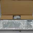 Wireless Keyboard and Mouse Combo, Full-Sized Wireless Keyboard and Adjustable DPI Mouse, 2.4GHz USB Receiver, Silent Keyboard and Mouse for PC, Windows, MAC, Desktop, Laptop (Avocado Green)