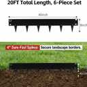 20FT Galvanized Steel Landscape Edging 6-Pack, 40"x8" Border