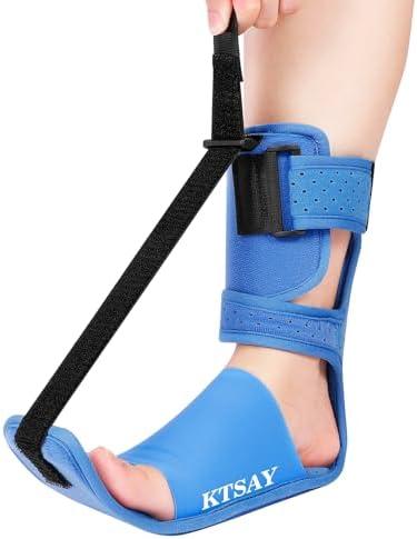 KTSAY Upgrade Plantar Fasciitis Night Splint & Relief Brace with Adjustable Straps - Support for Achilles Tendonitis, Heel Spur Pain, Day & Night Use