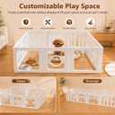 Dog Playpen Indoor, Puppy Pen with Door, 23.6" H, 10 Panels