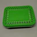 LunchBots Large Trio Stainless Steel Lunch Container -Three Section Design for Sandwich and Two Sides - Metal Bento Lunch Box - Eco-Friendly - Stainless Lid - Green Dots