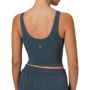 Colorfulkoala Dreamlux Womens Padded Sports Bra High Neck U-Back Yoga Running Workout Athletic Tank Top with Removable Cups (M), Dark Jasper