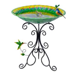 DREAMSOUL 20" Peacock Large Bird Bath Stand 2 PCS Bird Bath with Stake DREAMSOUL 20" Peacock Large Bird Bath Stand 2 PCS Bird Bath with Stake