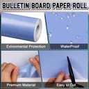 Inkspire Blue Purple Bulletin Board Paper Roll,14.8FTx47IN Large Reusable Waterproof Erasable Classroom Wall Background Backdrop Paper,Fade-Resistant Fabric Wrapping School Decors Teacher Supplies, 177.6" x 47"