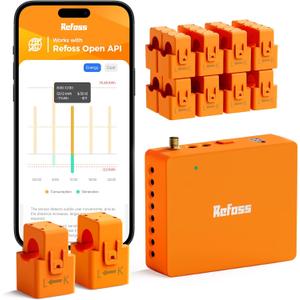 Refoss Smart Home Energy Monitor Real-Time Electricity Usage Monitor with 16x60A Circuit Sensor, Energy Meter, Local Data Storage with Open API & Web UI, Home Assistant, Solar Metering, ETL Certified