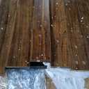 Tribesigns Farmhouse Coffee Table Square LED Engineered Wood Low Coffee Table for Living Room Rustic Brown & Black