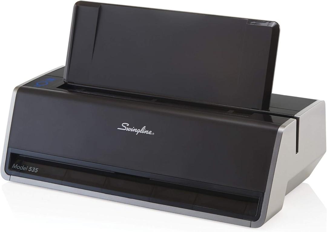 Swingline Electric Hole Puncher 3 Hole, 28 Sheet Capacity Three Hole Punch 3 Ring, Jam Resistant, Touch Screen, Platinum (74535)