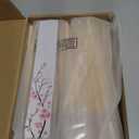 50 Pairs Cherry Blossom Chopsticks Bulk with Sleeved Blue Flower Disposable Bamboo Eucalyptus Chopsticks Wedding Favors Chinese Japanese Food Supply for Takeout Picnic(Cherry)