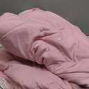 DOWNCOOL 7 Pieces Pink Full Size Comforter Sets, Pintuck Pinch Pleat Bed in a Bag, Soft Microfiber All Season Bedding Set for Bedroom with Sheets, Pillowcases & Shams