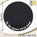 BreezeHug Travel Magnet Board for Wall, 24" Round Display, Black