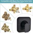 Trim Kit Compatible with Moen Shower Faucet (Valve& Catridge Not Inclued), Volume and Temperature Control Level Handle, Matte Black