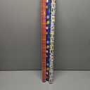 Hallmark Birthday Wrapping Paper Bundle with Cut Lines on Reverse (3-Pack: 55 sq. ft. ttl.) Bright and Holographic Prints and Patterns in Red, Blue, Yellow, White and More