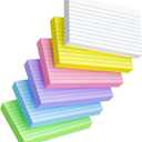 Index Cards 3x5 Inch, 300sheets, Flash Cards, Ruled Lined Colored Note Cards Paper For Studying, Schools Supplies, College, Office And Home Organization, Note Taking Supplies (White/Pink/Purple/Blue/Yellow/Green)