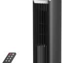 PNTCK Fan for Bedroom, 13" Tower Fan with Remote, 4 Modes 4 Speeds Max 24ft/s, 70° Oscillating Desk Fan, 12H Timer Portable Fans, Cooling Fans for Office, Home