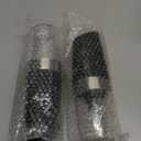 XinXu Gravity Electric Pepper and Salt Grinder Set, Adjustable Coarseness, Battery Powered with LED Light, One Hand Automatic Operation, Black -2 Pack