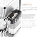 MAttinata CM1633 Cappuccino Machine 20 Bar, Professional Espresso Machines with Automatic Milk Frothering, Barista Compact Latte Maker for Home, with Pressure Gauge for Coffee Lovers, Stainless Steel