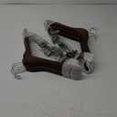 HOUSE DAY Wooden Hangers with Clips 12 Pack, Heavy Duty Walnut Wood Pants Hanger, Premium Skirt Hanger with Adjustable Clips, Solid Clip Hangers for Suit, Blouse, Dress, Coat, Jacket, Bottom