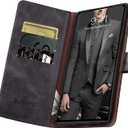 SUANPOT for Samsung Galaxy Note 20 5G 6.7" with RFID Blocking Leather Wallet case Credit Card Holder, Flip Folio Book Phone case Shockproof Cover Women Men for Samsung Note 20 case Wallet Black