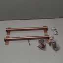 Dseap Kitchen Utensil Holder Hanger, Pot and Pan Rack Wall Mounted, Kitchen Rail with 8 Hooks for Hanging Cooking Utensils, Mugs, Spoons, Wall Mounted, Antique Copper New, Pack of 2