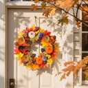 12 Pcs Mini Pumpkins for Decorating 2 Inches Velvet Small Pumpkin Ornament Tree Dcor for Thanksgiving, Fall, Autumn, Halloween, Christmas Home Party