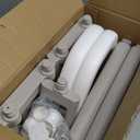 Two Step Stool with Handrails for Toddler and Kids, Standing Learning Stool Tower for Bathroom Sink, Potty Training, Children Step Up Learning Helper with Handles and Safety Non-Slip Pads(Gray)