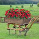 Fake Flowers Artificial Flowers for Outdoor Artificial Impatiens Bouquet Flowers for Outdoors Spring Flowers Artificial Impatiens Outdoor Silk Fake Flowers Indoor Decor 4PCS (Red)