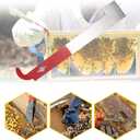 witbee 3pcs J Hook Bee Hive Tool, Bee Hive Scraper Tool, Stainless Steel Hive Scraper Tools Beekeepers Beekeeping Equipment for Scraping Your Beehive and Supplies Clean of Wax