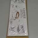 Rustic Coffee Bar Sign - Grey 'A Cup of Coffee' Wall Art, Home Kitchen Nook Bar Decor Wall Plaque, 6x17inch