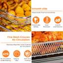 Air Fryer Basket Replacement for Nuwave Bravo XL Air Fryer Toaster Convection Oven, 12 * 10'' Non-stick Mesh Air Fryer Stainless Steel Basket Wire Rack Accessories Parts, Dishwasher Safe