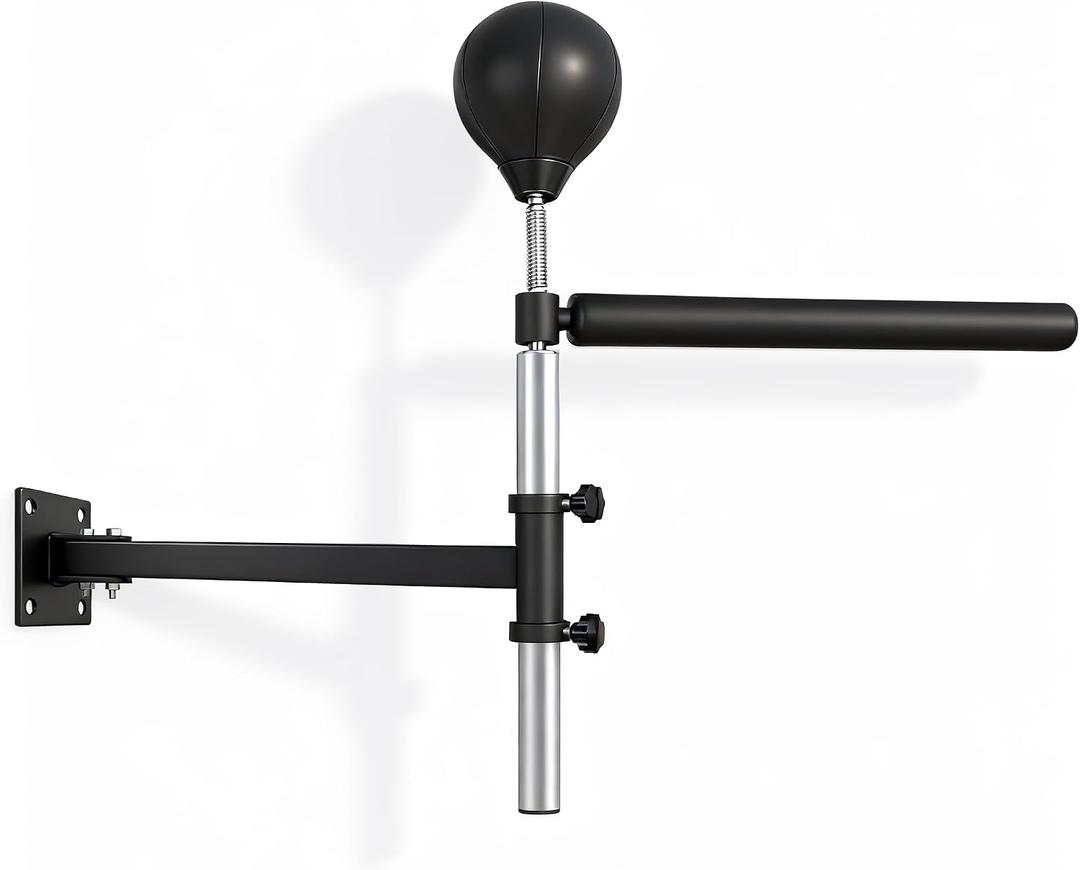 Wall Mount Boxing Spinning Bar Reflex Training Equipment with Punching Bag for Boxing, Kickboxing, MMA, Fitness