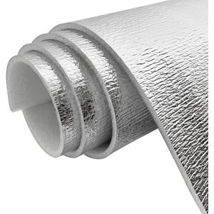 MOTUKA 40" x 80" 118mil Single Reflective Foil Insulation Foam Core Heat Radiant Barrier 21.53 sqft Aluminum Foil Finish White Foam Heat Shield