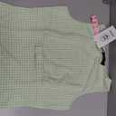 CIDER Gingham Tops for Women Plaid Going Out Tops Sleeveless Cute Tank Bow Summer Shirt (Green, M)