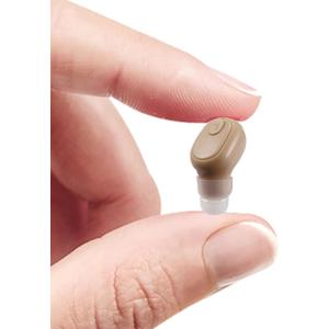 Single Bluetooth Wireless Earbud, Mini Invisible in-Ear Wireless Bluetooth Headphone 12 Hours Super Long Battery Life Suitable for Sports Work and Sleep- Beige