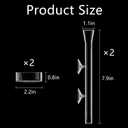 2 x 8 Pcs Shrimp Feeding Tube and Dish,Clear l Glass Fish Feeder Tube Tray for Plant Holder for Aquarium,Fish Tank Feeding Tray (8 inch)