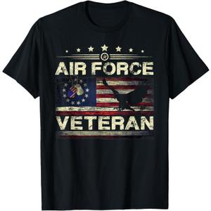 Veteran US Air Force Tshirt - American Betsy Ross Flag T-Shirt S