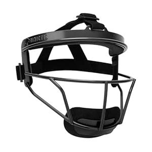 Dinictis Softball Face Mask, Lightweight, Comfortable, with Wide Field Vision, Durable and Safe Face Guards, Premium Protective Softball Fielder's Mask-Black-Youth(M)