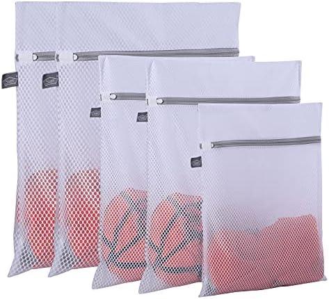 Kimmama Laundry Bags Mesh Wash Bag, Lingerie Bags for Washing Delicates, Net Washer Sack with Zipper, Dryer Pouch for Cleaning and Drying Cloths, Garment, Sweater, Bra, Pant, Toys, Bed Sheet, Blanket