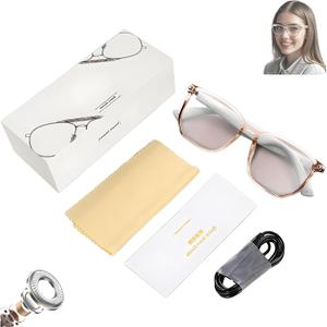 Euvelle Bluetooth Glasses, 2025 New Smart Glasses with AI, Bluetooth Audio Smart Glasses for Men&Woman, Open-Ear Clear Sound with Audio & Mic(Teal-No Color Change)