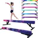 Seliyoo Adjustable Balance Beam 8FT, Gymnastics Beam for Kids & Teenage All Levels, High Low Floor Beam with Anti-Slip Legs, Professional Gymnastic Equipment for Home Gym Center Use, 7"-17"
