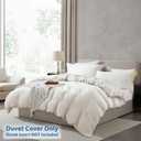Nestl Off White Duvet Cover King Size - Soft Double Brushed King Duvet Cover Set, 3 Piece, with Zipper Closure, 1 Duvet Cover 104x90 inches and 2 Pillow Shams