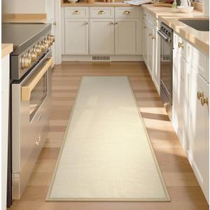 OJIA Easy Jute Runner Rug 2x6 Kitchen Rugs Non-Slip Washable Rug for Hallway, Neutral Farmhouse Indoor Outdoor Carpet Runner for Porch Laundry Entryway Door Mats Indoor, Natural/Beige (1'11" x 5'11" (Rectangular))