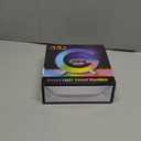 Mini LED Table Lamp with 4-in-1 Wireless Charger, Night Light, Sunrise Alarm Clock, Bluetooth Speaker, Smart Atmosphere Table Lamp for Bedroom, Office, Home Decor (White)