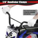 KAMIER 7/8'' 22mm Handlebar Mount Clamp Risers Replacement for Razor MX350 MX400 ZR350 SX350 Kids Electric Dirt Bike Dirt Quad 500 ATV 4 Wheeler MX650 MX500 SX500 Mcgrath RSF650 Motocross Black Parts