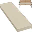 Premium Outdoor Bench Cushions for Patio Furniture 3.5inches Memory Foam Bench Cushion Waterproof Fade Resistant Porch Swing Cushions with Straps 60×18 Inch Cream